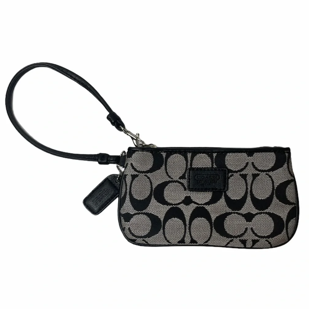 Coach black wristlet